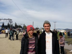 Clara und Martin waren als Freiwillige im Flüchtlingslager Idomeni. Bild: Clara Graulich.