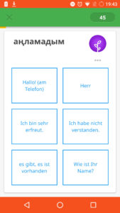 Im Abfragemodus. Quelle: Screenshot Memrise