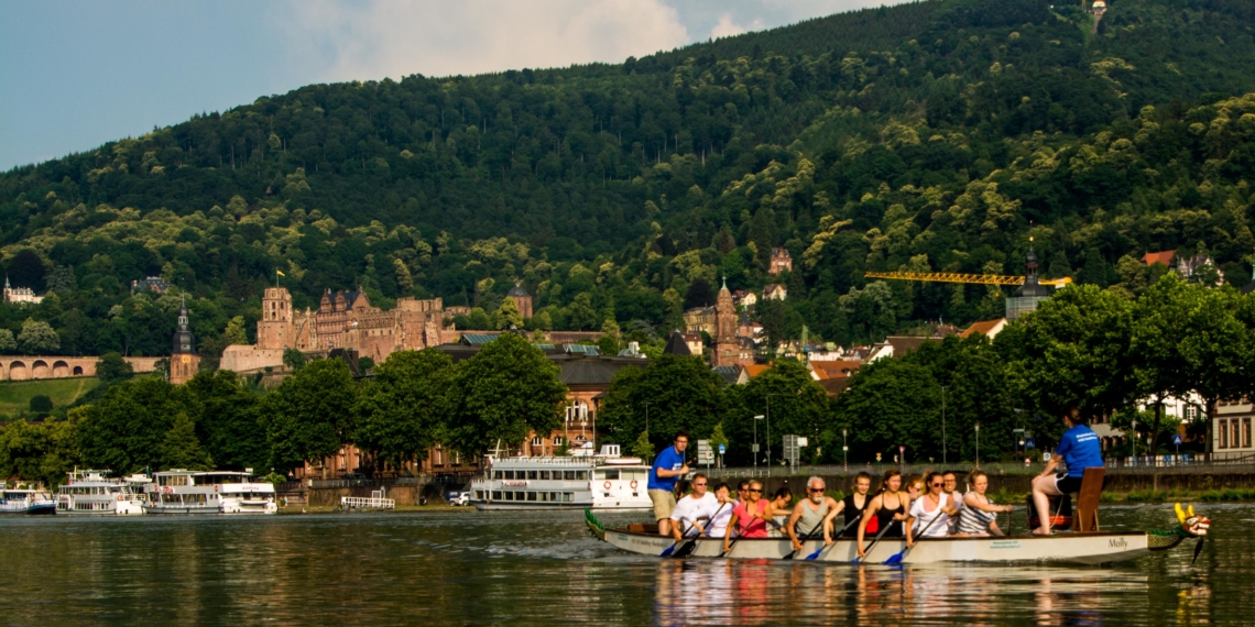 Ein Drache im Neckar