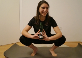 Mit Bier zum Sonnengruß