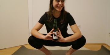 Mit Bier zum Sonnengruß