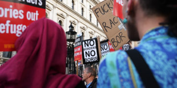 Bereits 2016 demonstrierten viele Liberale vor der Downing Street gegen Boris Johnson und den Brexit. Foto: Nicolaus Niebylski