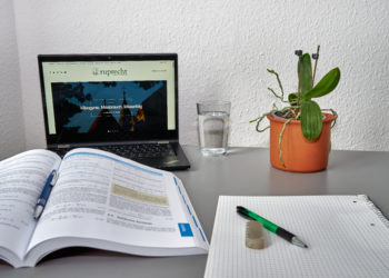 Am Küchentisch statt in der Bib: Ihre Abschlussarbeitszeit hatte sich unsere Autorin anders vorgestellt. Bild: Till Gonser