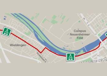 Fahrradautobahn mit Hindernissen